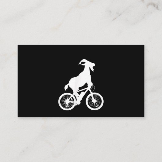 ヤギ自転車ライダーヤギおもしろい恋人グラフィック 名刺 (正面)