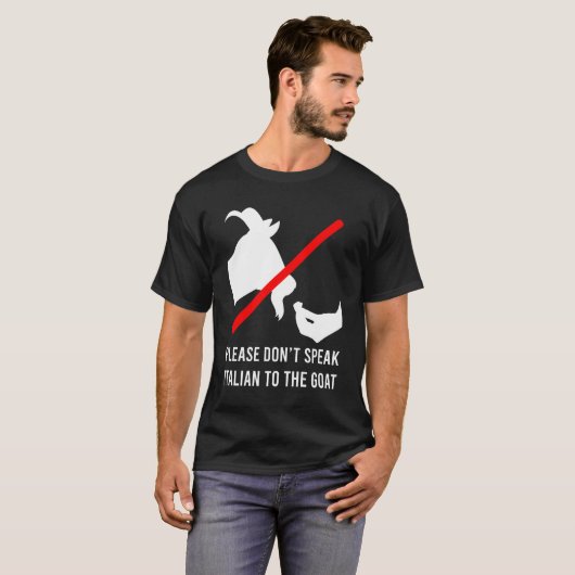 ヤギ話のミームに行くなおもしろいい Tシャツ (正面フル)