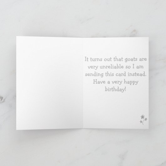 ヤギ誕生日 カード (内部)