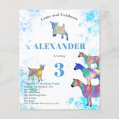 ヤギ農園動物3rd誕生日パーティーブルーバジェット (正面)