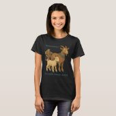 ヤギ農場の動物が浮かぶもの _1 Tシャツ (正面フル)