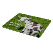 ヤギ農場の動物パーソナライズされた名 カッティングボード (角)