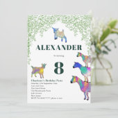 ヤギ農場動物8thバースデーパーティー 招待状 (スタンド正面)