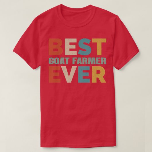 ヤギ農家ヴィンテージヤギ最高のFのレトロプレゼント Tシャツ (デザイン正面)