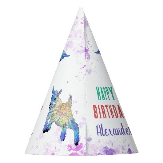 ヤギ農畜生誕生会 パーティーハット (裏面)