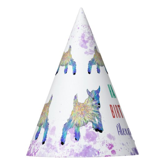 ヤギ農畜生誕生会 パーティーハット (正面)