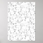 ヤギ遊ズ – 透明 ポスター (正面)