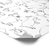 ヤギ遊ズ – 透明 ポスター (角)