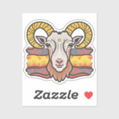 ヤギ頭 シール (シート)