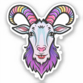 ヤギ頭 シール (正面)