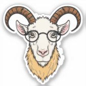 ヤギ頭 シール (正面)