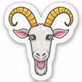 ヤギ頭 シール (正面)