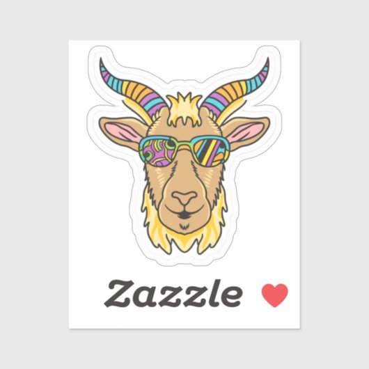 ヤギ頭 シール (シート)