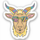 ヤギ頭 シール (正面)