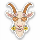 ヤギ頭 シール (正面)
