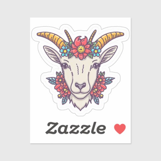 ヤギ頭 シール (シート)