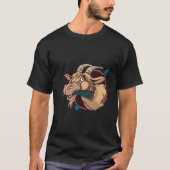 ヤギ食べの漫画 Tシャツ (正面)