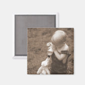 ヤギ食べ物を与えの磁石 マグネット (正面/裏面)