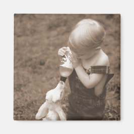 ヤギ食べ物を与えの磁石 マグネット