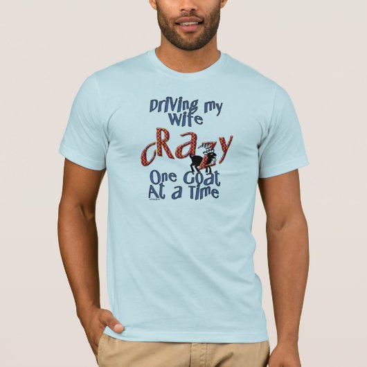 ヤギ飼い畜生熱狂する妻ヤギパパ夫 Tシャツ (正面)