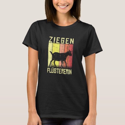 ヤギ飼育者のためのヤギささやきヤギ Tシャツ (正面)