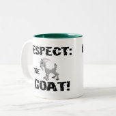 ヤギ飼養動物尊重ヤギの夫パパ ツートーンマグカップ (正面左)