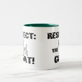 ヤギ飼養動物尊重ヤギの夫パパ ツートーンマグカップ (中央)