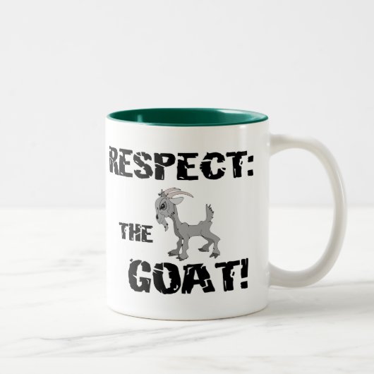 ヤギ飼養動物尊重ヤギの夫パパ ツートーンマグカップ (右)