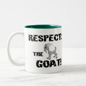 ヤギ飼養動物尊重ヤギの夫パパ ツートーンマグカップ (左)