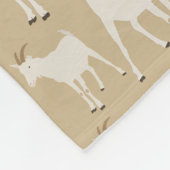 ヤギ養殖動物パターン フリースブランケット (角)