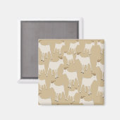 ヤギ養殖動物パターン マグネット (正面/裏面)