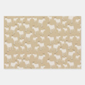 ヤギ養殖動物パターン ラッピングペーパーシート (正面)