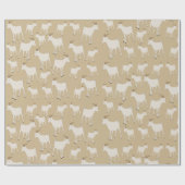 ヤギ養殖動物パターン ラッピングペーパー (フラット)