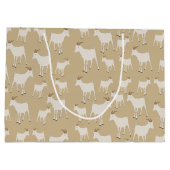 ヤギ養殖動物パターン ラージペーパーバッグ (裏面)