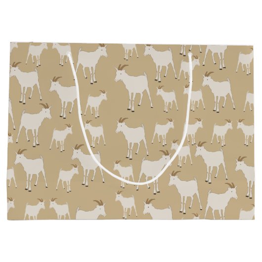 ヤギ養殖動物パターン ラージペーパーバッグ (裏面)