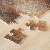 ヤギ黒褐色の動物の写真 ジグソーパズル (側面)