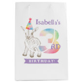 ヤギ3rd誕生日抱き枕パステルファームアニマルパ ミディアムペーパーバッグ (正面)