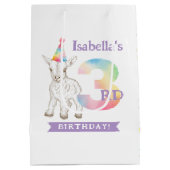 ヤギ3rd誕生日抱き枕パステルファームアニマルパ ミディアムペーパーバッグ (裏面)