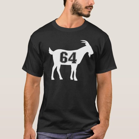 ヤギ64G.O.A.T.ナンバーシックフォーヤギ Tシャツ (正面)