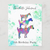 ヤギ6th誕生日パーティー予算 チラシ (裏面)