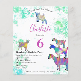 ヤギ6th誕生日パーティー予算 チラシ