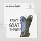 ヤギ 「そこに行くな」 ポストカード (正面/裏面)