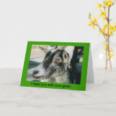 ヤギ カード (黄色い花)