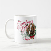 ヤギ |クリスマスウィッシュベビーヤギのキスボート コーヒーマグカップ (左)