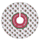 ヤギ |クリスマスウィッシュベビーヤギのキスボート ブラッシュドポリエステルツリースカート (正面)