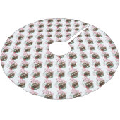 ヤギ |クリスマスウィッシュベビーヤギのキスボート ブラッシュドポリエステルツリースカート (アングル)