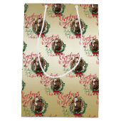 ヤギ |クリスマスウィッシュベビーヤギのキスボート ミディアムペーパーバッグ (裏面)