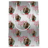 ヤギ |クリスマスウィッシュベビーヤギのキスボート ミディアムペーパーバッグ (正面)