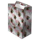 ヤギ |クリスマスウィッシュベビーヤギのキスボート ミディアムペーパーバッグ (裏面アングル)