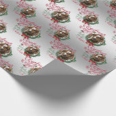 ヤギ |クリスマスウィッシュベビーヤギのキスボート ラッピングペーパー (角)